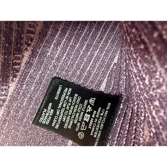 Le Ore Rimini Skirt Size S Purple Rib Knit Slit High Waist $189 retail - Picture 7 of 13